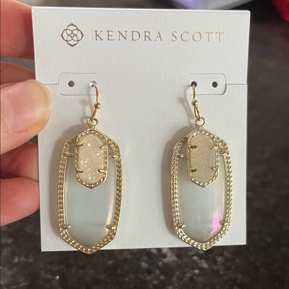 Kendra Scott Emmy DropGold and Iridescent Statement Earrings